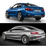 bmw-418-coupe-mercedes-c180-coupe-arka-rear