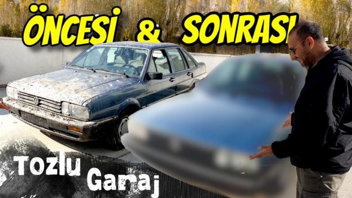vw passat yıkama videosu tozlu garaj